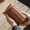 Handmade Rattan Storage Box Cosmetic Pen Holder Tea Ceremony Accessories Tableware Storage Decoration Household Storage Basket 2