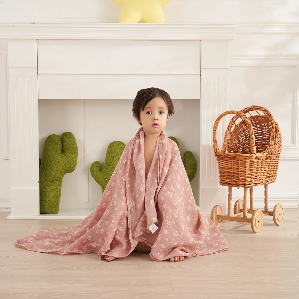 Kangobaby #My Soft Life# Fashion Muslin Swaddle Baby Receiving Blanket Squares Babyroom Decor 100% Cotton Infant Quilt 2