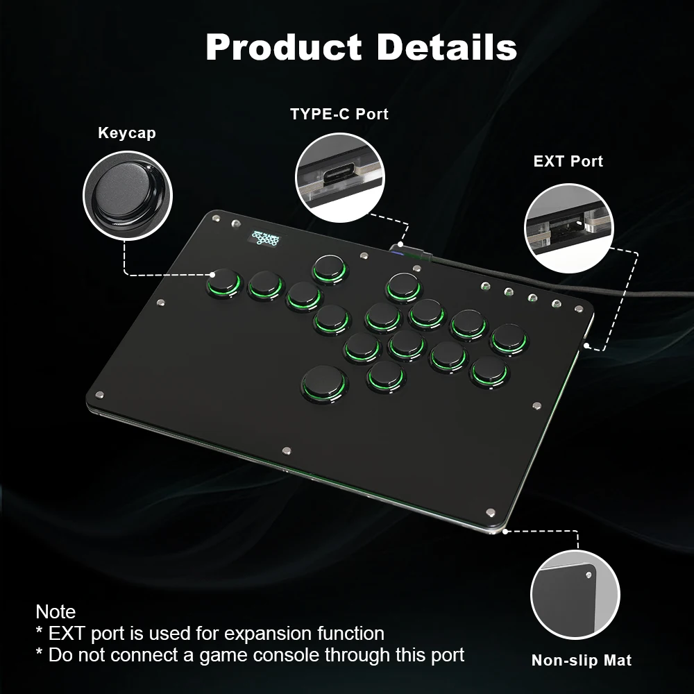 Haute42 R16 Button Rim Leverless Hitbox Controller Stickless