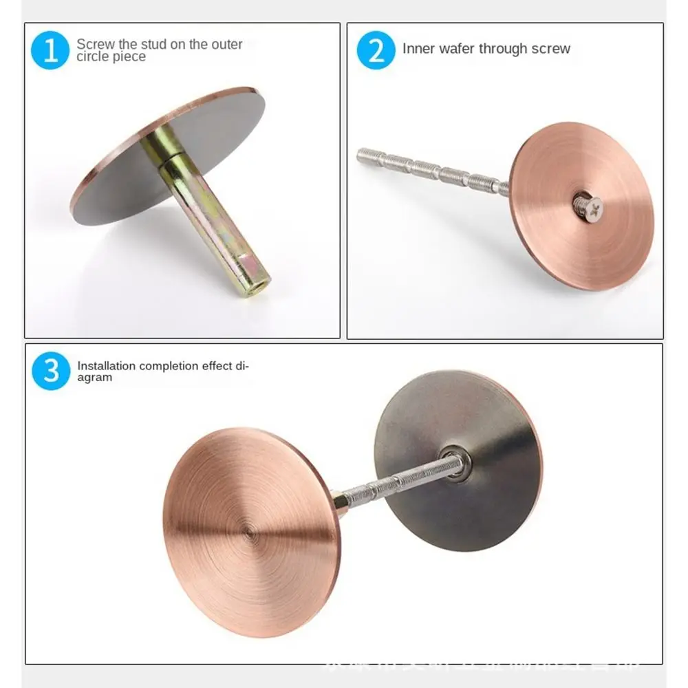 New Galvanized Door Hole Blocker Safety Anti Theft Cat Eye Blocker Decorative Cover Portable Lock Hole Patching Tool Wooden Door