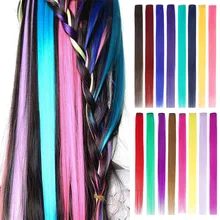 

Beyond 20 Inch Strands Of On Hairpins Rainbow Highlighted Synthetic Hair Long Straight Hair Extensions Hairpin Clip For Girls