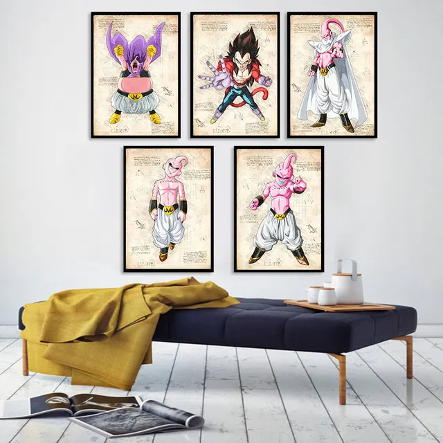 Vintage Posters Dragon Ball Z Peripheral Anime Vegeta Majin Buu - Main Image