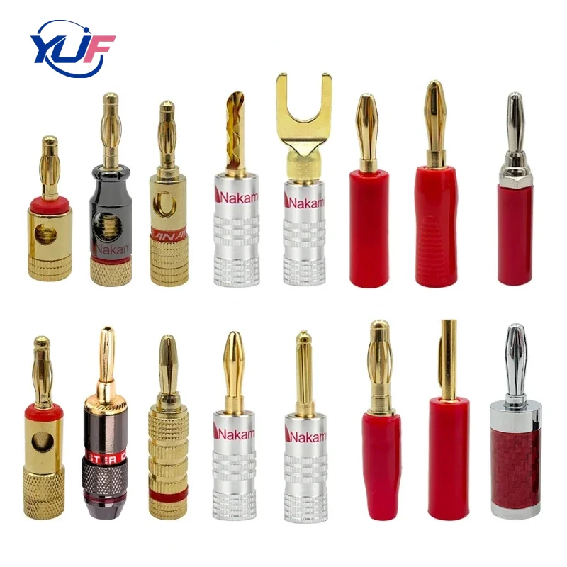 

10/20Pcs Banana Connector Plug Jack Gold Plated Musical Sound Audio Speaker 4MM Banana Plugs For Audio Video Speaker Terminal