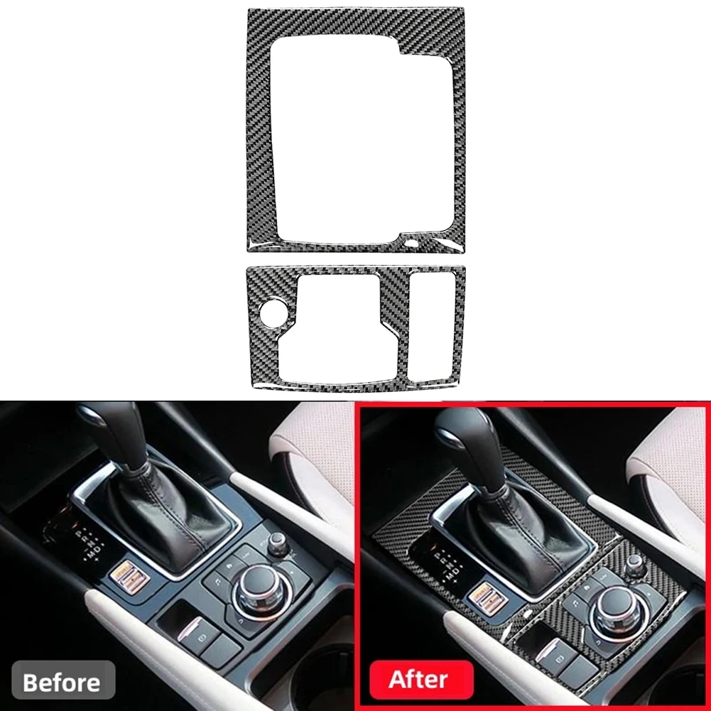 Auto zentrale Schalttafel Dekor Kohle faser Abdeckung Verkleidung für Mazda 3 Axela 2014 2015 2016 2017 2018 2019 – Detail 10