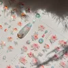 Flash Pink Queen Chrysanthemum Jade Pendant Adhesive Nail Stickers Art Decals Manicure Accessories T-4617 1