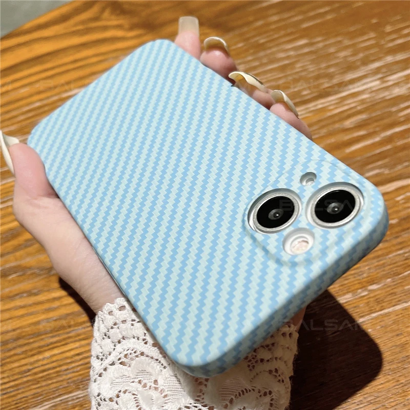 Luxury Ultra Thin Carbon Fiber Texture Matte Shockproof Case