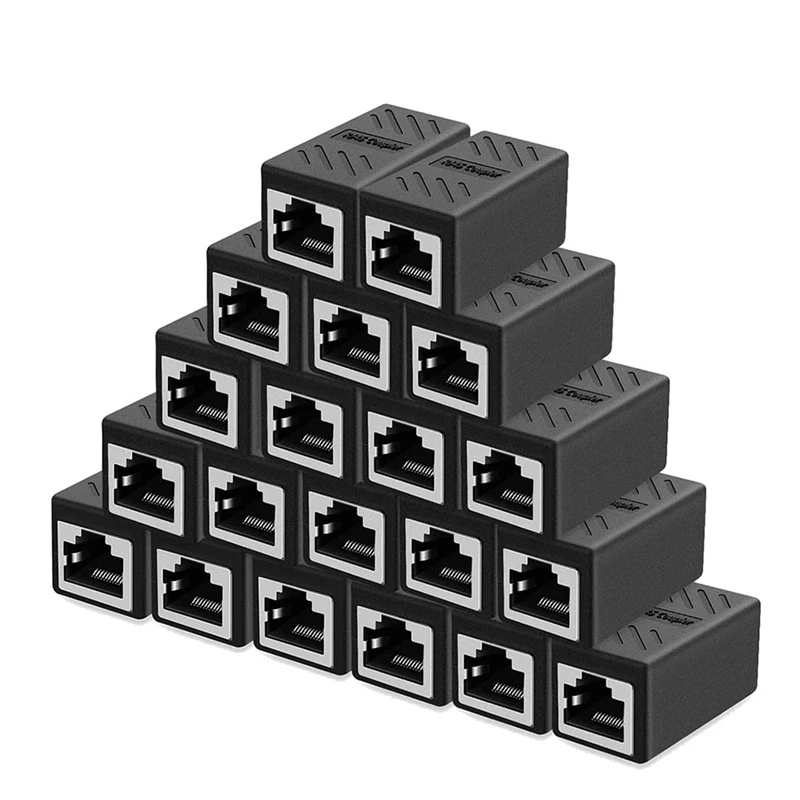 Connettore Rj45 Da 20 Pezzi Extender Di Rete Ethernet Rj45 8 P8C Extender Adapter Interfaccia Gigabit Femmina A Femmina