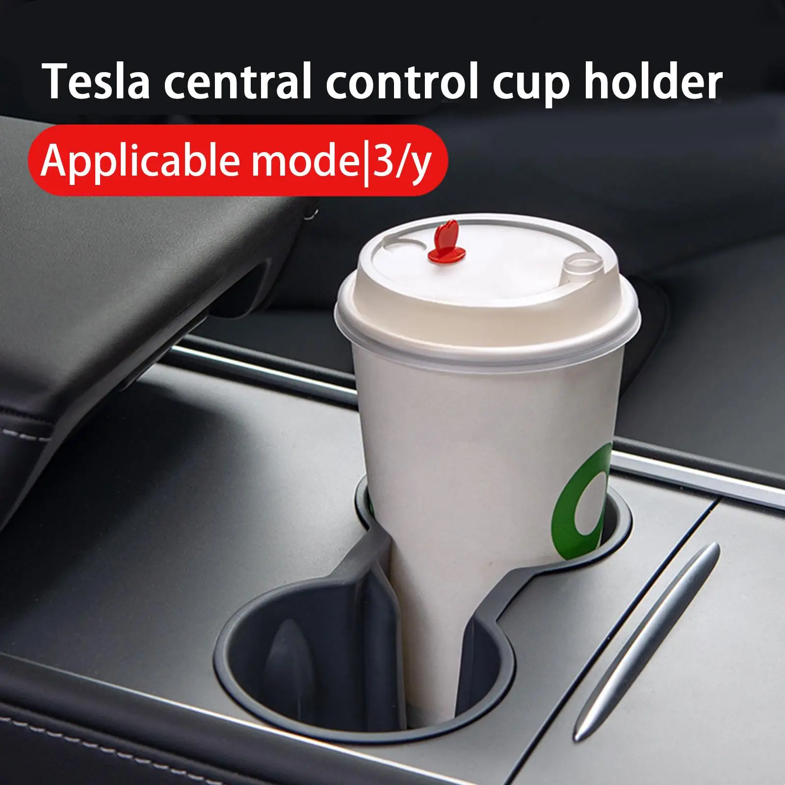 Tesla Model 3 Model Y TPE Center Console Cupholder Organizer Card Slot  Interior Parts Center Console Non-slip Water Insert Cover - AliExpress