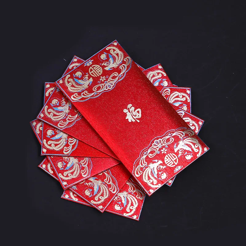 

Конверты китайские красные для лунного нового года 2024 года с драконом, 6 шт.