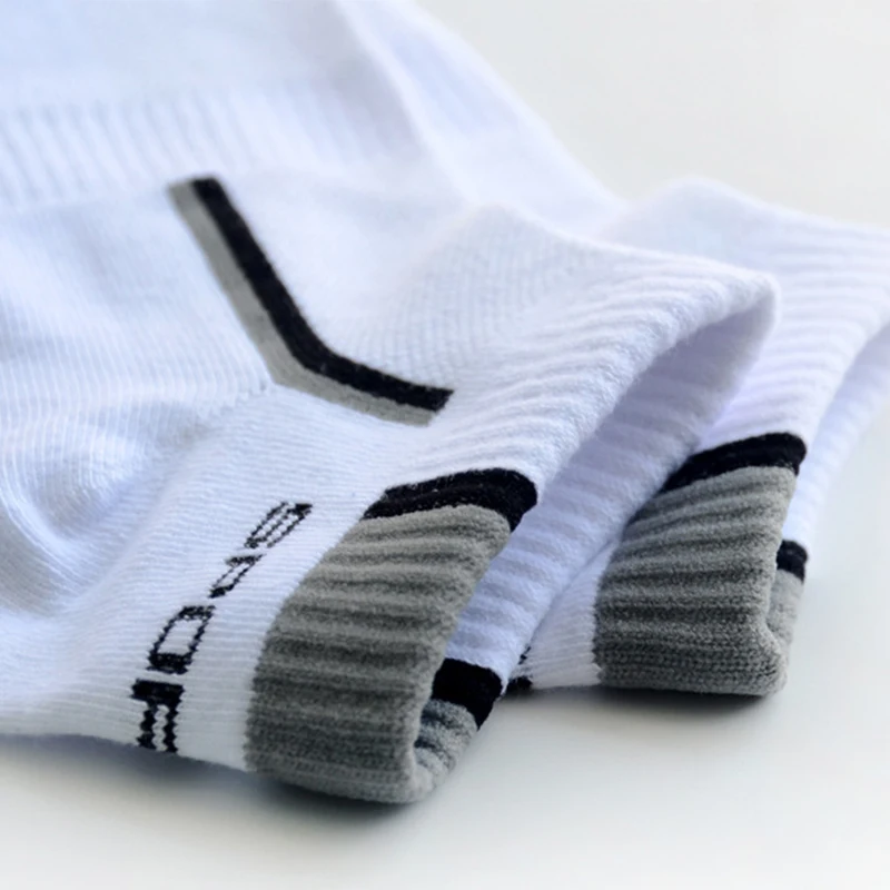 5 pares/lote masculino algodão listra esportes tornozelo malha curto casual verão respirável confortável homem meias_voghion.com