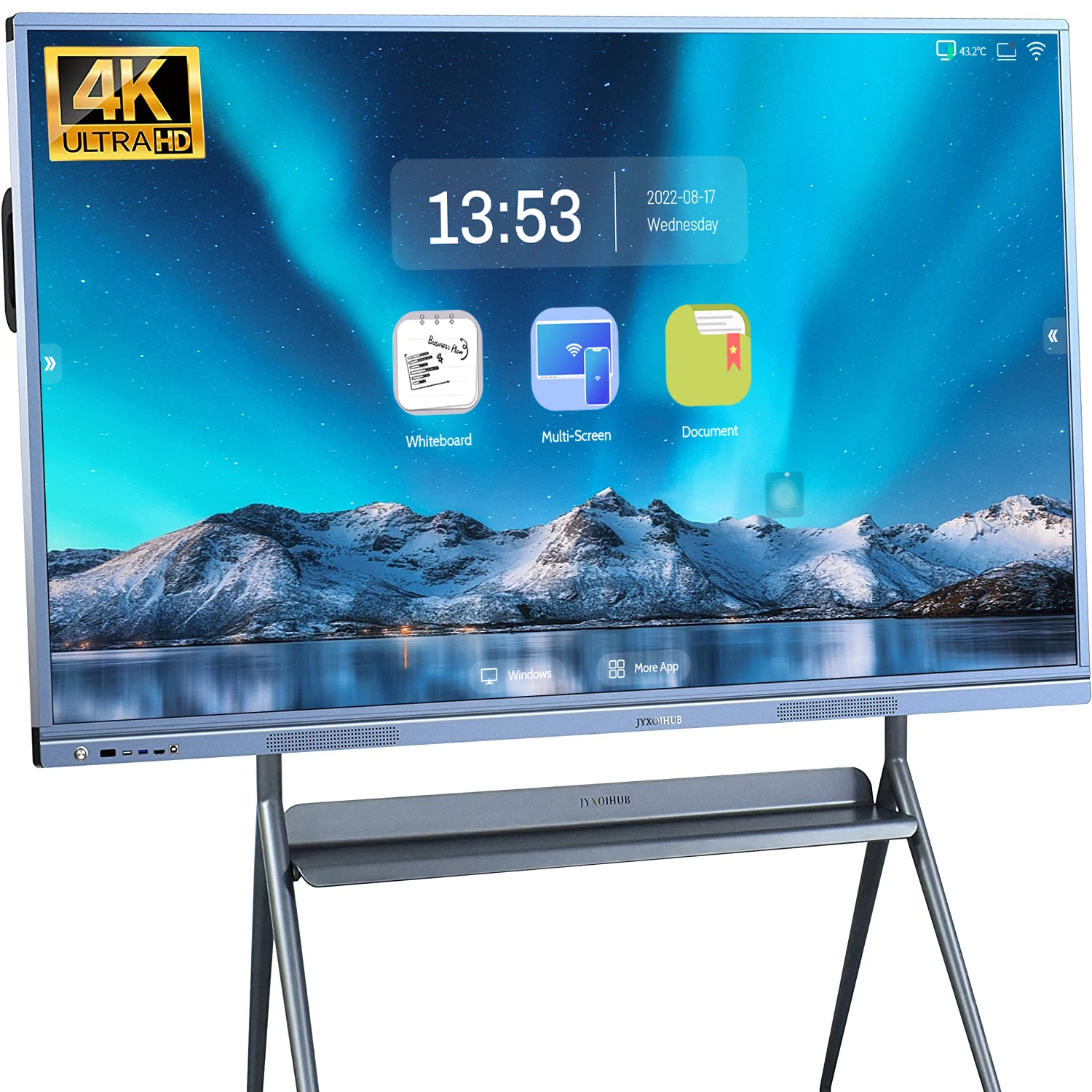 Smart Board JYXOIHUB 55 Inch 4K UHD Digital Interactive Whiteboard Dual  System for Classroom and Conference (Board + Stand)