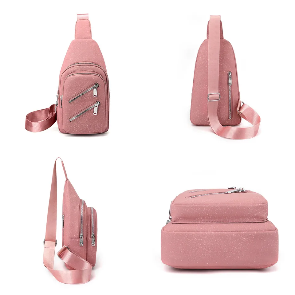 Women Handbags Mini Messenger Bag Nylon Simple Small Crossbody Cell Phone Chest Pack Casual Shoulder Bag Coin Purse