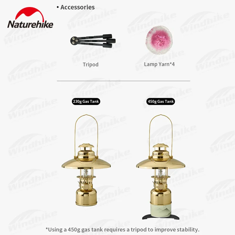 美品】Naturehike ガスランタン ゴールド Amazon.com