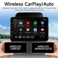 Moniteur d'appui-tête de voiture 10.1 pouces, écran TV IPS sans fil Carplay/Android Auto pour écran de siège arrière de voiture, écran de lecteur vidéo 4