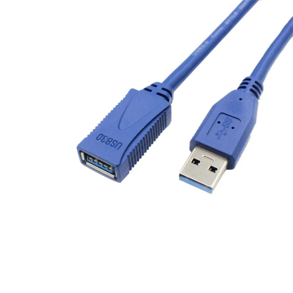 USB Male To Female USB Male To Female Cable Blue Copper USB 3.0 Extension Cable 0.3m/1m/1.5m/3m/5m USB Extended Line images - 6