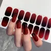 Semi-cured Gel Nail Stickers Solid Color Nail Semi-baked Tips Full Paste Nail Decals UV Lamp Need 1