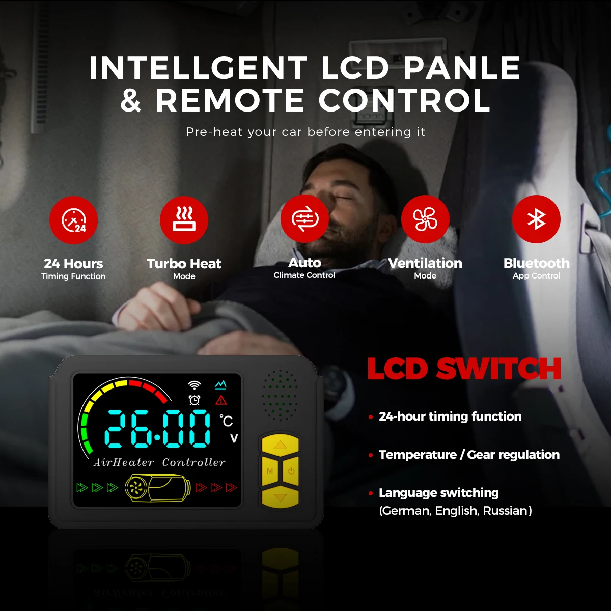 Sunster 8KW Diesel Standheizung 12V - Mit Fernbedienung Für Auto & Wohnmobil