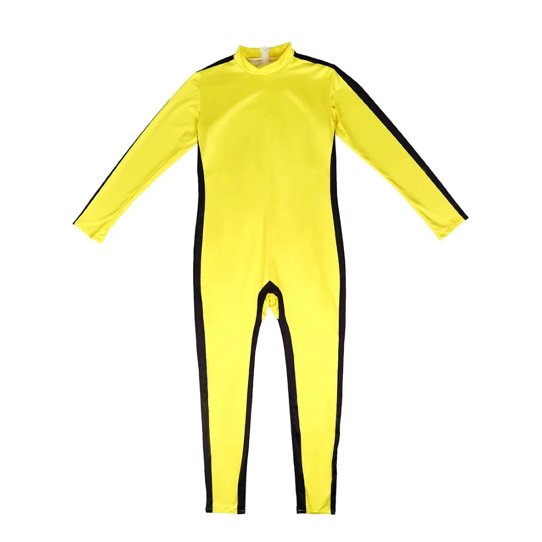 Unisex Retro Martial Arts Yellow Jumpsuit Costume