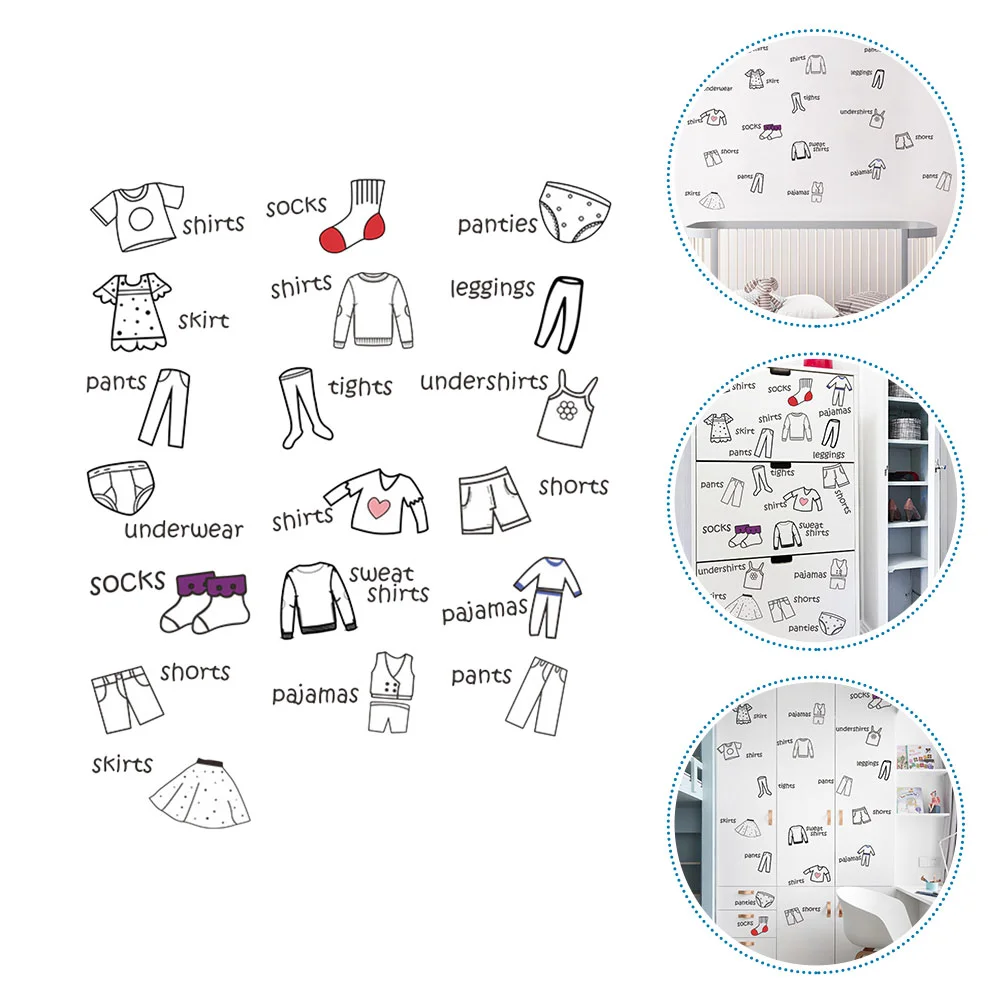 

1 Sheet Dresser Clothing Decal Clothes Classification Label Wardrobe Drawer Organizing Sticker