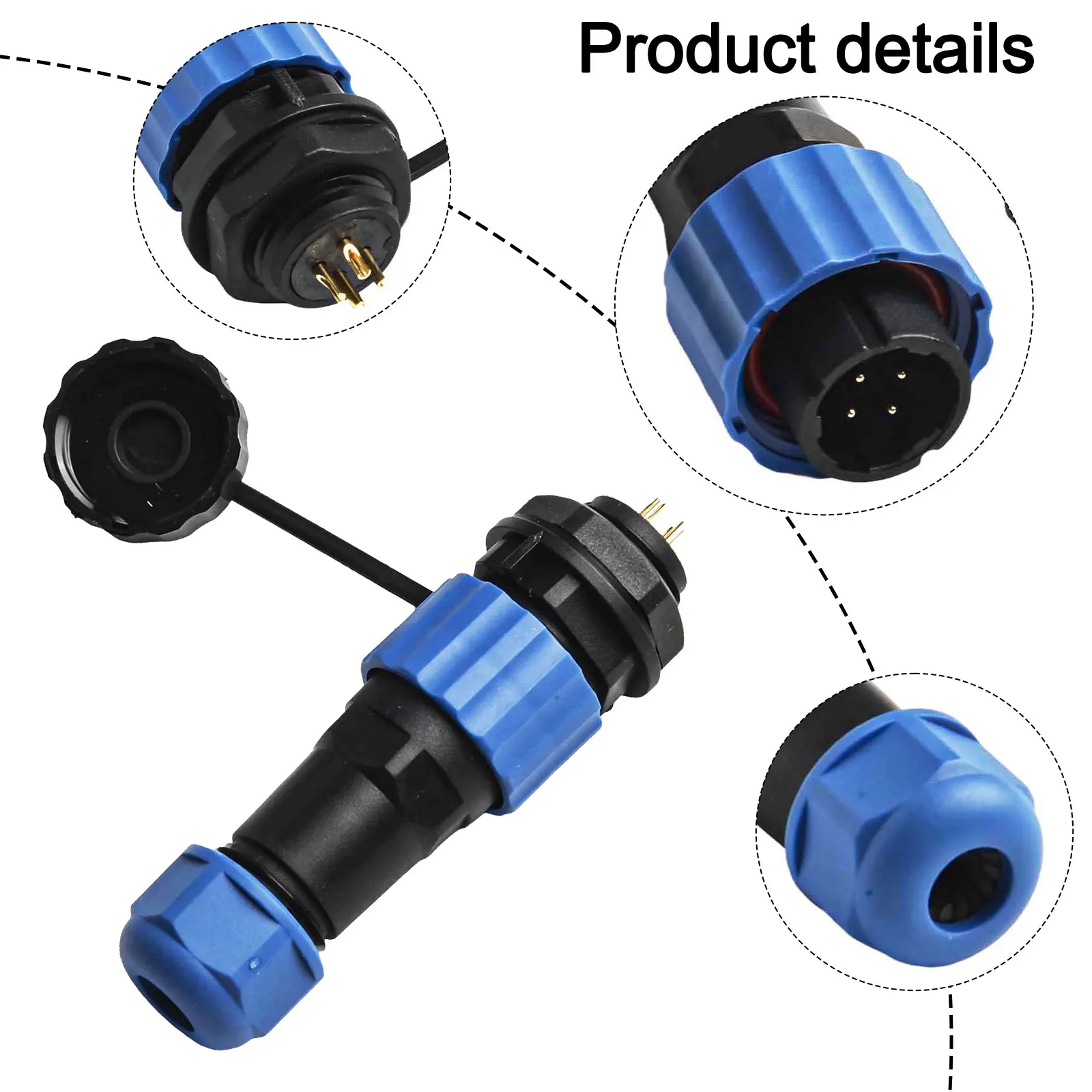 SP16 Series Waterproof Socket Connector Available in 2 3 4 5 7 and 9 Pin Configurations for Secure Connections