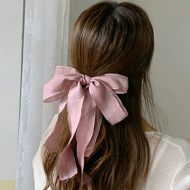 2022 Korean Temperament Bow Hair Clip For Women Girls Elegant Long