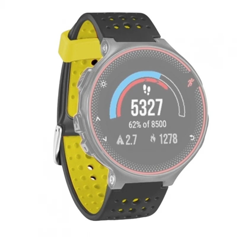 Cinturino Per Garmin Forerunner 220 230 235 630 620 735Xt Nero Giallo # Garmin Forerunner 220 # Garmin Forerunner 230 # Garmin Forerunner 235 # Garmin