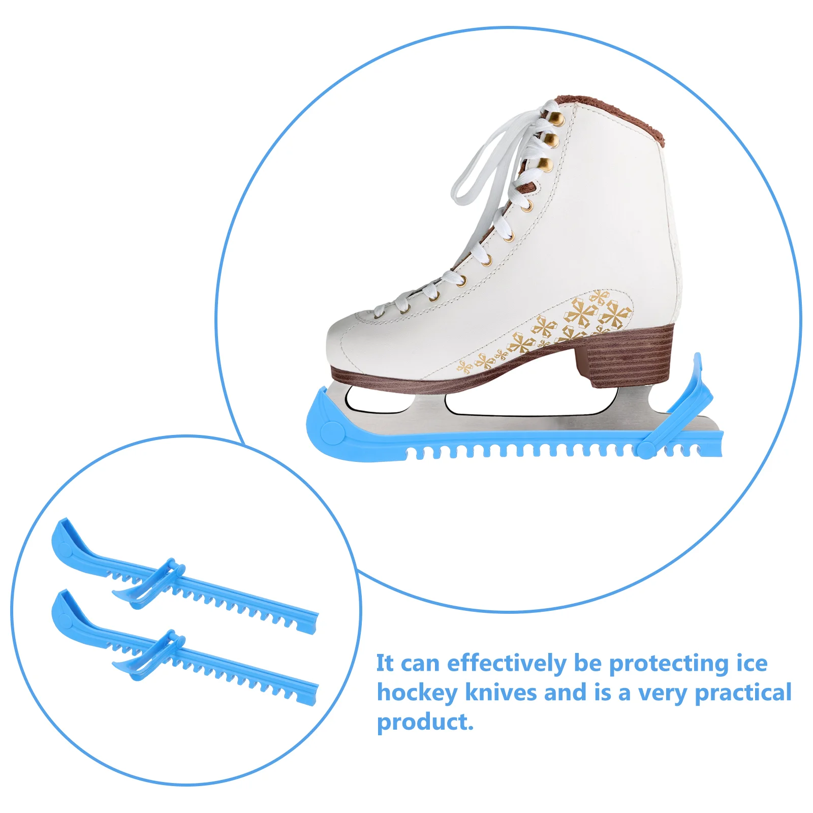 Ice Skate Protector Portable Ice Skate Guard Figure Skates Blade Protector Professional Blade Cover Wear Resistant Protectors Skating Supplies