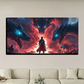 Dragon Warrior Picture in a Pine Solid Wood Frame 3