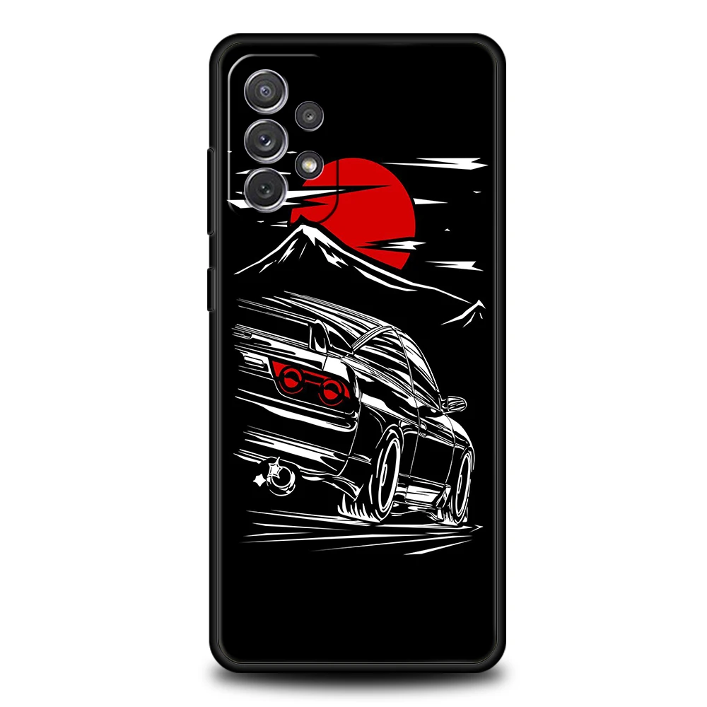 JDM Car-Themed Soft Shell Phone Case