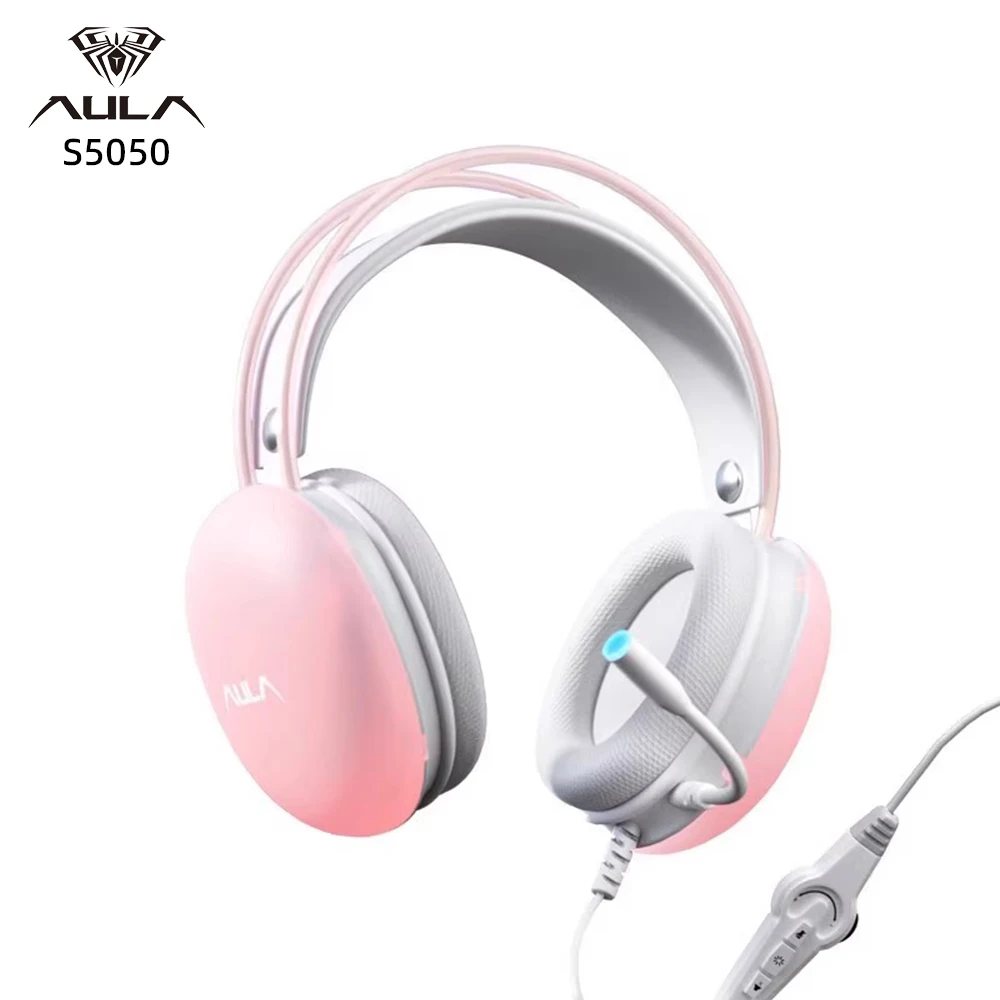 Aula s505 gaming headset med rgb lys og usb kabel_voghion.com