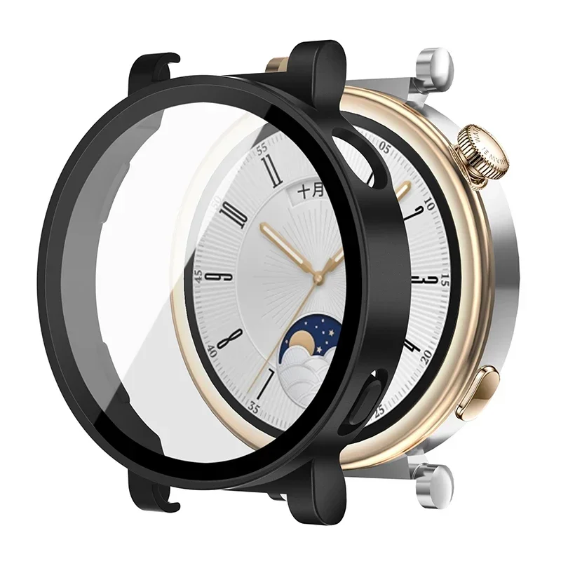 Premium Full-Cover Glass Protective Case for Huawei GT4 Smartwatch