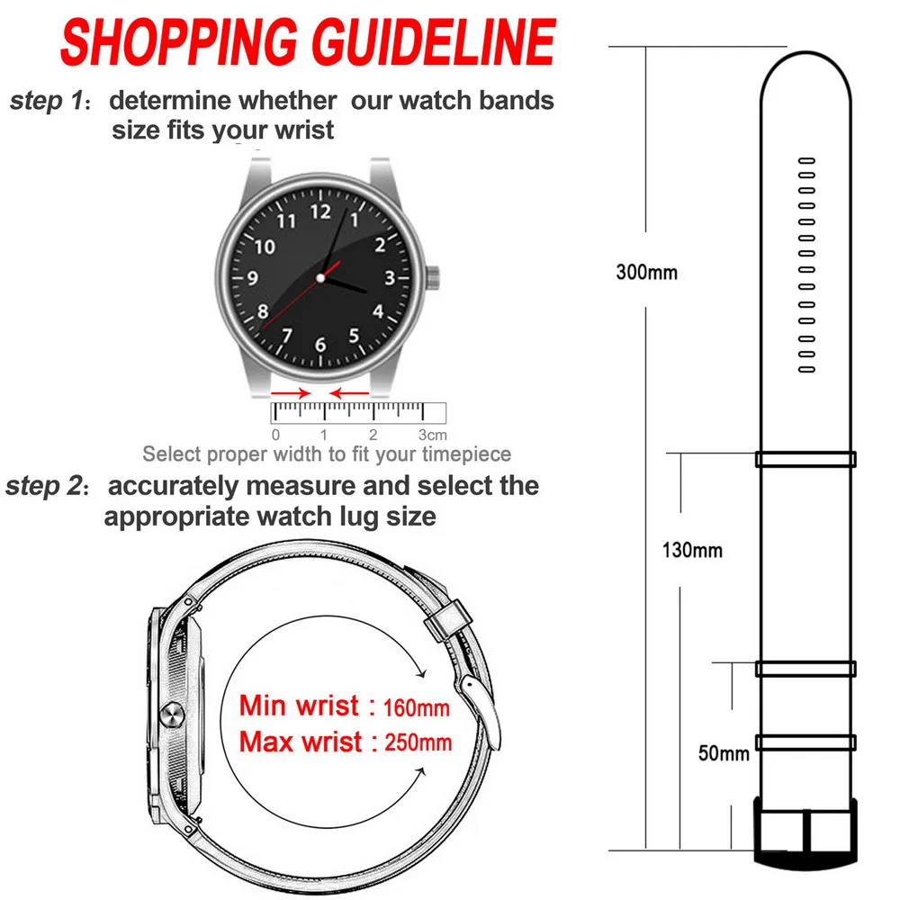 Hemsut Pulseira de Relógio Náilon Uma Peça Substituir Cinto de Segurança Correias de Pulso para o Homem ou Mulher 18 mm 20 mm 22 mm 24 mm - Image 6