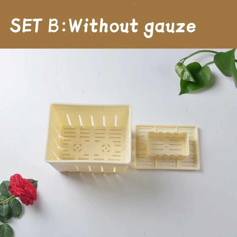 مجموعة قوالب ضغط التوفو البلاستيكية سهلة الاستخدام ، أداة طبخ المطبخ ، قالب التوفو محلي الصنع ، خثارة فول الصويا ، صنع قالب بقماش الجبن