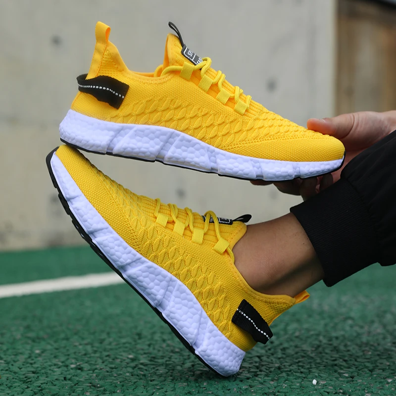 Couples Outdoor Running Sneakers Lightweight Breathable Mesh Casual Sneakers Non-slip Comfortable Men's Sneaker Tennis Zapatos