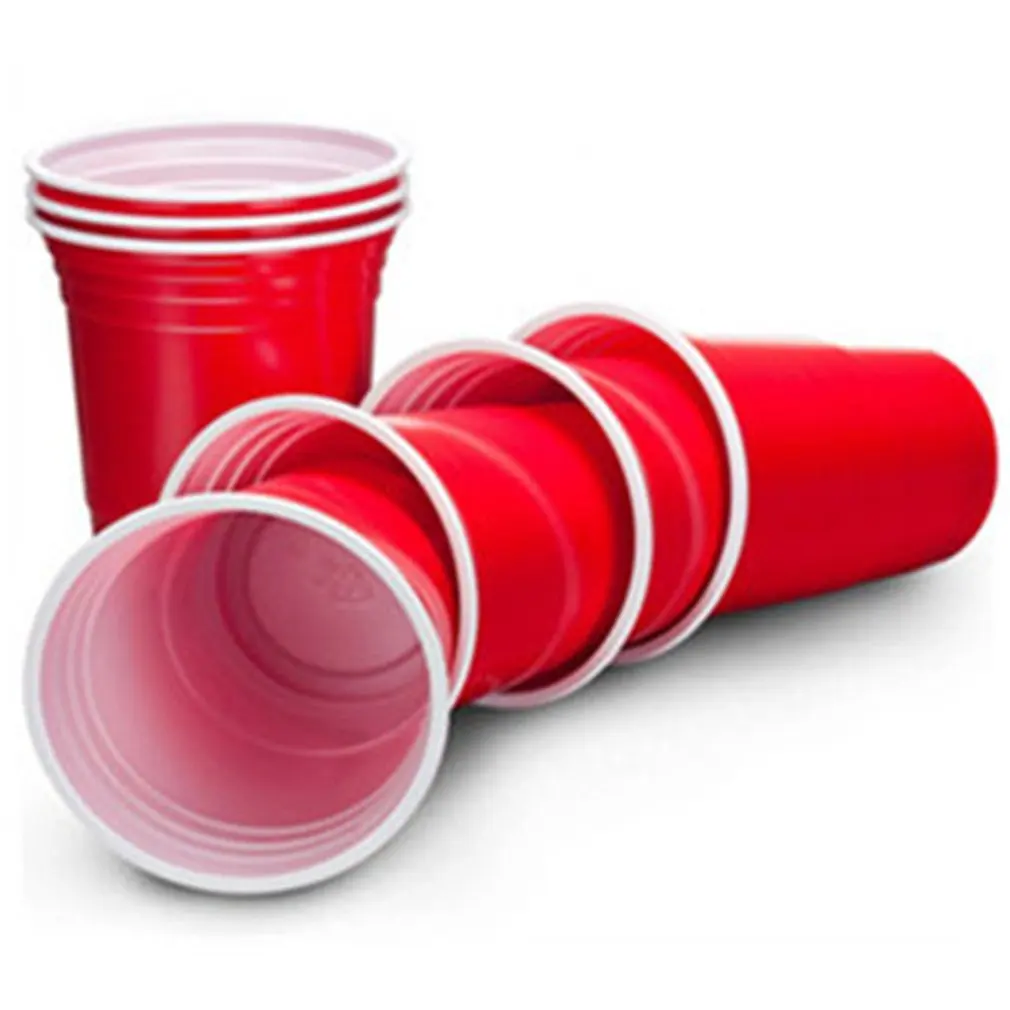 10Pcs / Set High Quality 450ML Red Disposable Plastic Cup Party