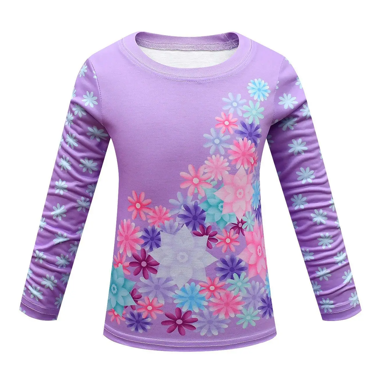 disney clothing sets Girls Charm Encanto Isabella Purple Pajamas Suit Kids T-shirt + Pants Casual Homewear Holiday Clothing Set clothing set dye	