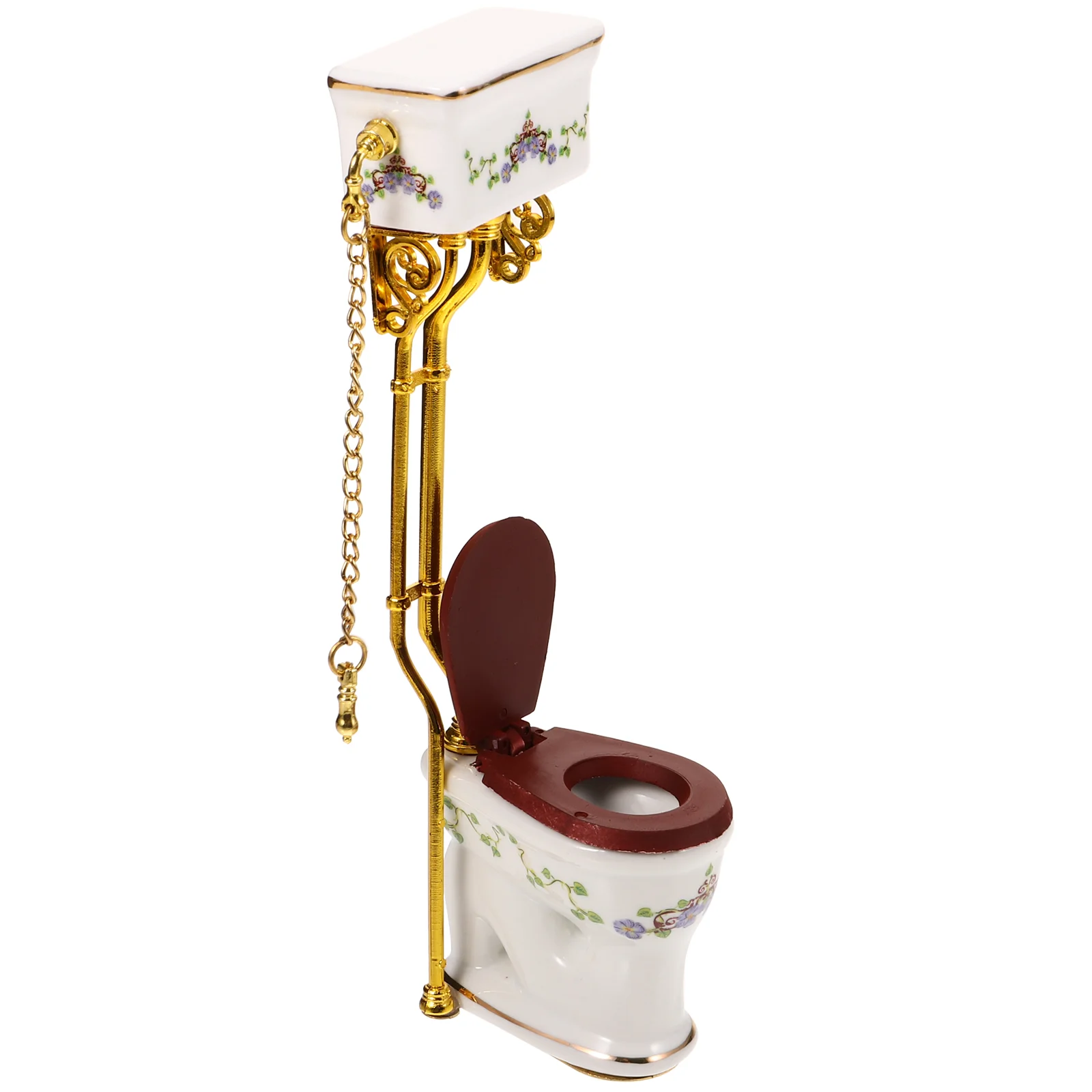 

Baby Toy Miniature Toilet Model House Decor Accessories Ceramic Toilets Ceramics for Furniture