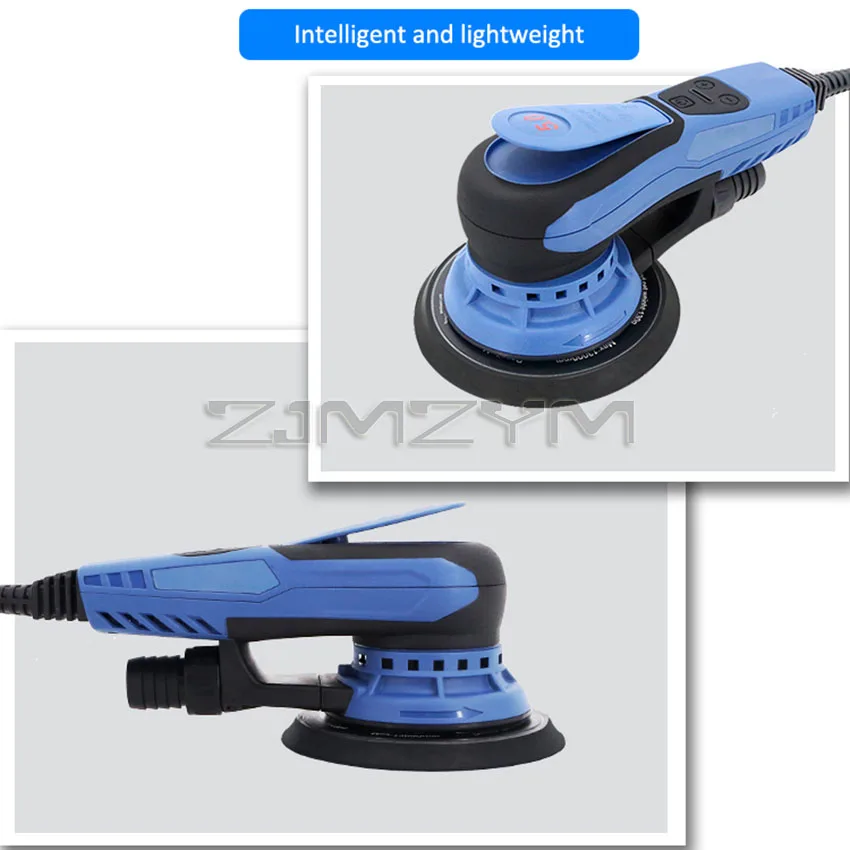 6-inch Electric Sander 350W Carbon-free Brush 6-speed Variable-speed Sanding Tool Car Paint Putty Wood Dry Sanding and Polishing