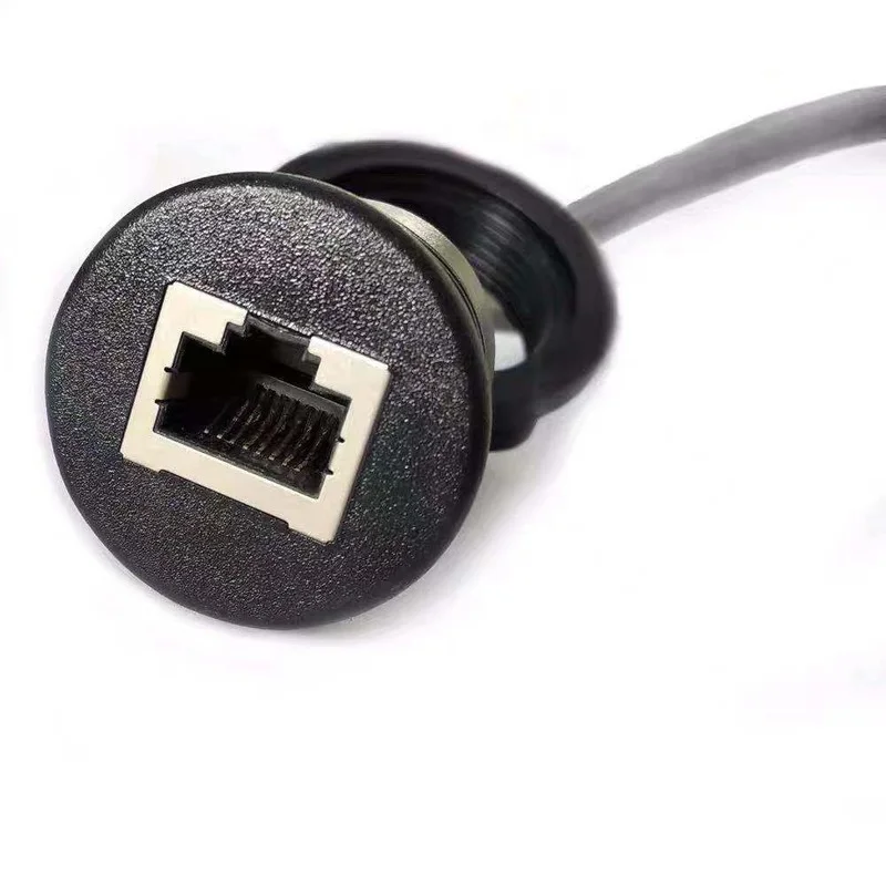Cabo Ethernet Impermeável Macho para Fêmea Panel Mount Extender Conector à Prova de Água Cabo de Extensão Cat5e Rj45 Ip67 - Imagem 3