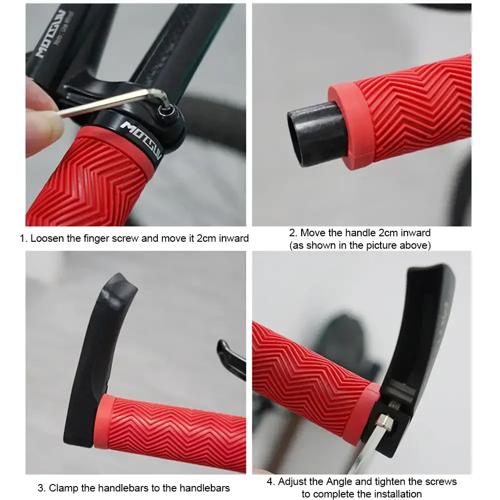 Bicycle Handlebar Grips Multi Angle Adjustment Auxiliary Riding Horn Rest For Bicycle Accessories