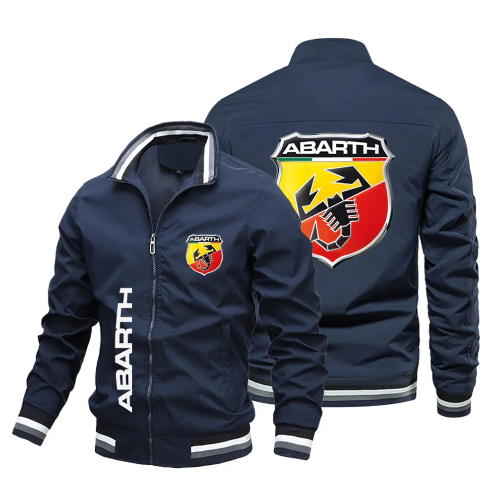 

New Fashion Baseball Jacket Abarth Car Print Jacket Men Locomotive Jacket Ladies Oversize Bomber Pilot Jacket Thin S-5XL