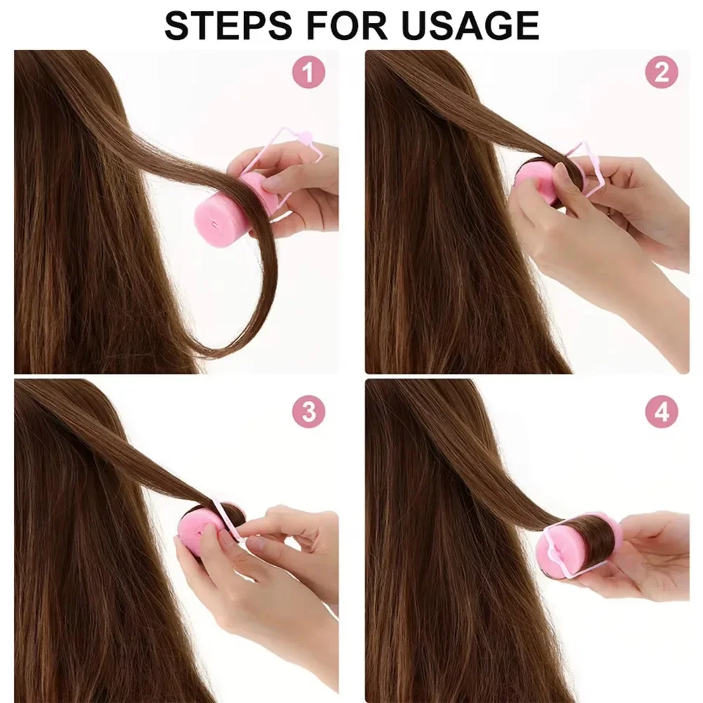 Soft Sponge Foam Cushion Hair Rollers Curlers 12pcs Hair Salon Barber Curls Hairdressing Kit DIY Home Styling hair styling tool hair curling tools