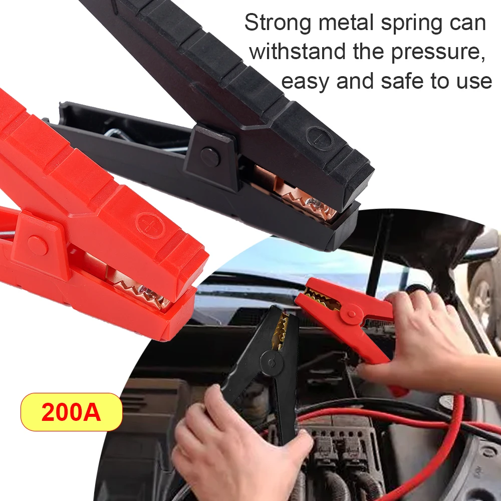 Description Picture 6 of item100A/200A/300A/500A Car Alligator Clips Battery Clamps Test Lead Clips Pure Copper Connector Plug Battery Power Crocodile Clip