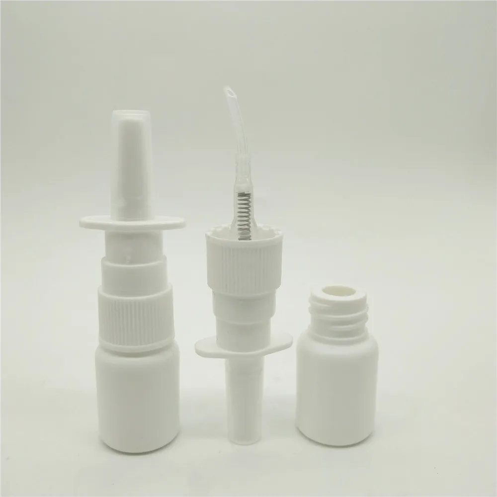 102Pcs HDPE Black Nasal Spray Bottle 5ml Portable Empty Atomizers Sample Test Pump Sprayer Mist Nose Spray Refillable Bottling