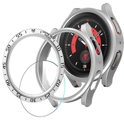 Enhanced Protective Kit: Case, Bezel Ring, and Tempered Glass Screen Protector Film for Watch 5 40MM (Siyly)