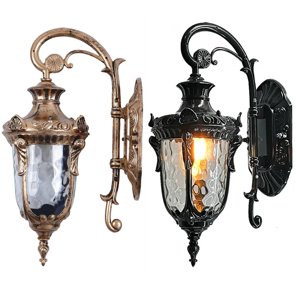 

Outdoor Wall Lamp Antique Loft Wood Glass Restaurant Cafe Bar Sconces Vintage Industrial Retro Wall Sconce for Bedroom