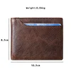 Wholesale 100% Genuine Leather Men Wallets Premium Product Real Cowhide Wallets for Man Short Black Walet Portefeuille Homme 6