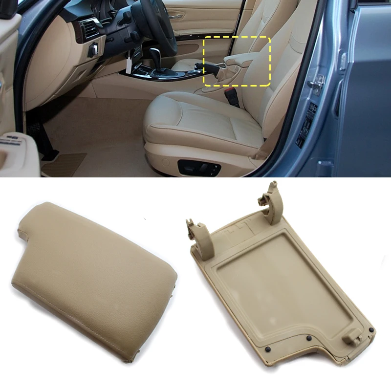 LHDLeatherCenterConsoleArmrestCoverLidForBMWE90E91E923