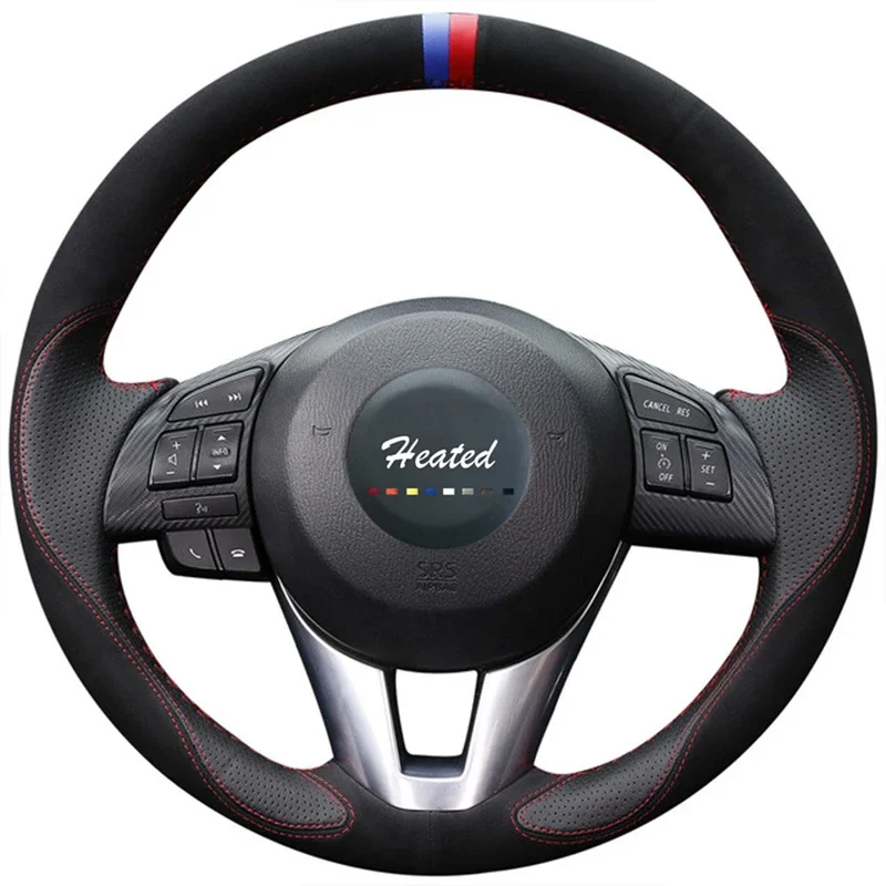 Treccia Su Il Coperchio Del Volante Per Mazda 3 Axela 2013-2016 Mazda 6 Atenza 2014-2017 Mazda 2 2015-2017 Capa Para Volante