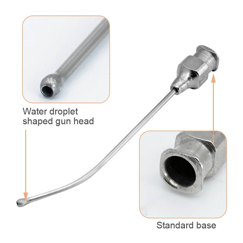Bird Feeding Syringe Bird Oral Gavage Needle Stainless Steel Birds Feeding Syringe Tube Nozzle Rats and Mice/Parrots/Birds/Poultry/Pets Straight Elbow Gavage Needles